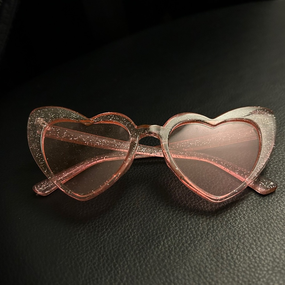 Pink Heart Sunglasses
